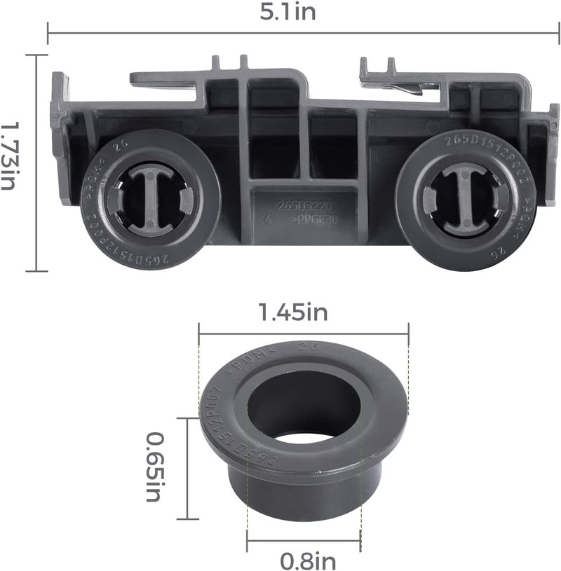 GREALTH 4-Pack WD28X27241 Dishwasher Rack Carrier and Roller Kit Compatible GE Dishwasher Lower Rack Wheels Assembly, Fits L and R Side. Exact Fit ReplacesWD12X28078 WD12X10438 WD12X10439 WD12X10446 - Image 4
